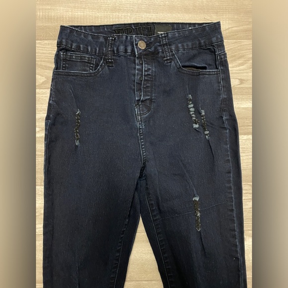 V.I.P. Jeans Womens Skinny Jeans Deep Blue Sz. 7/8 - Picture 2 of 8